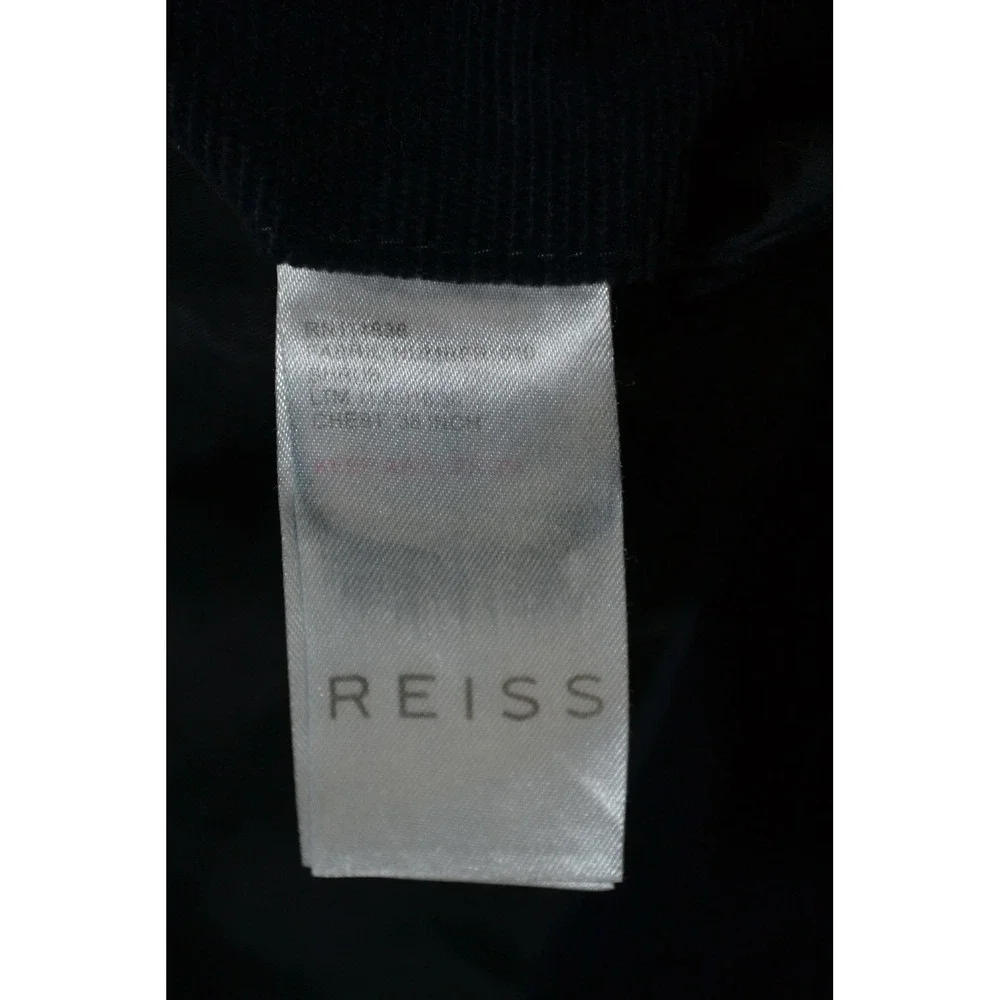 Reiss Blazer Mens 38S Navy Blue Corduroy Cotton Casual Luxury‎ Sport Coat Jacket